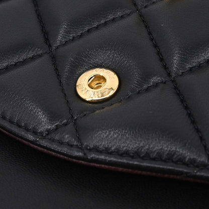 Chanel 2014 Black Lambskin Jumbo Classic Double Flap Shoulder Bag