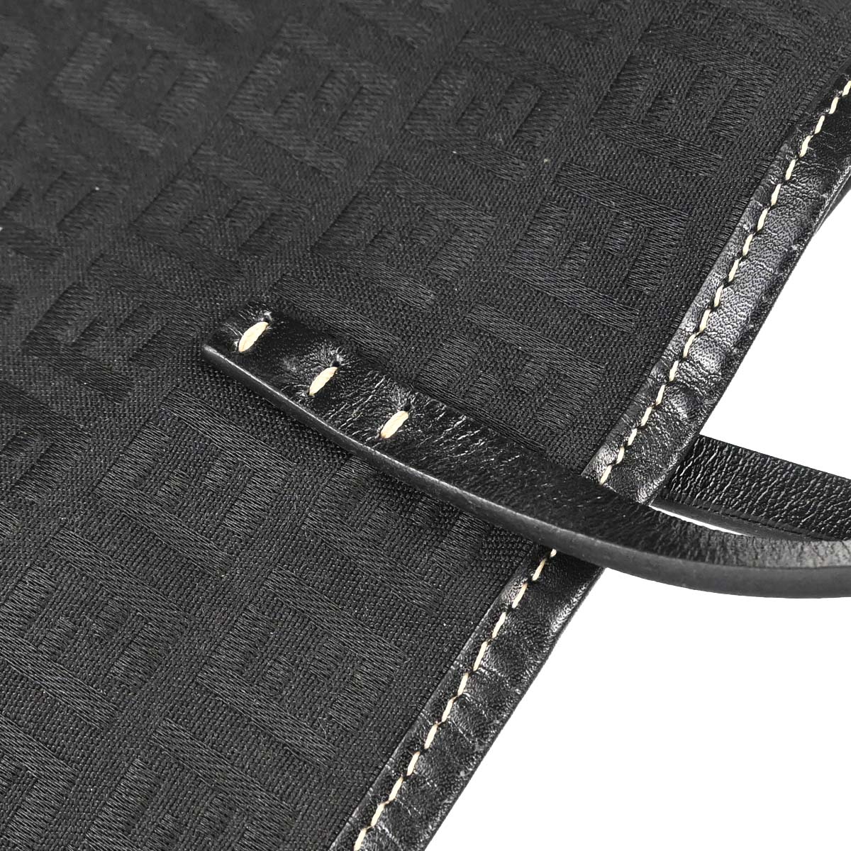 Fendi Black Canvas Zucchino Tote Bag