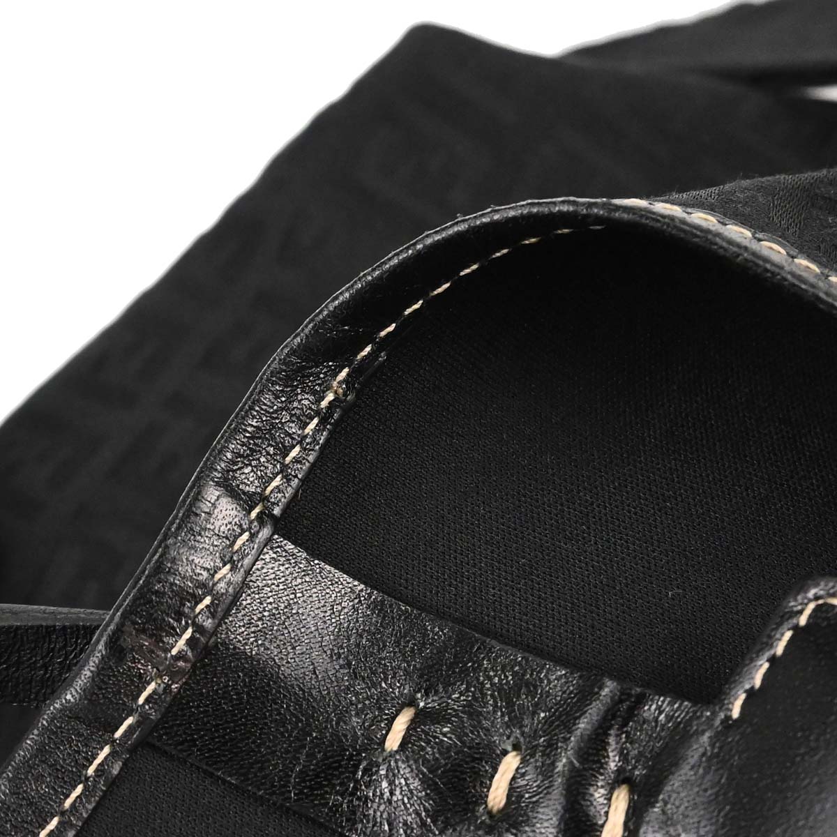 Fendi Black Canvas Zucchino Tote Bag