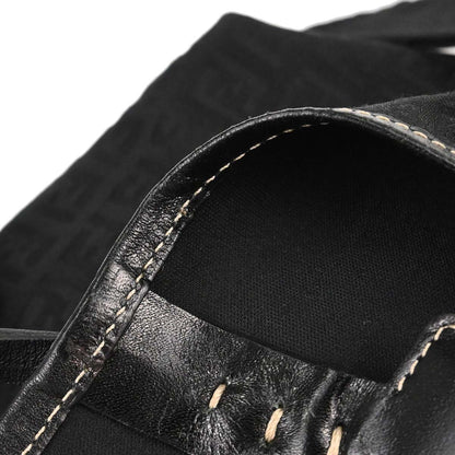 Fendi Black Canvas Zucchino Tote Bag