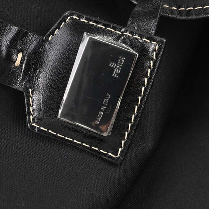 Fendi Black Canvas Zucchino Tote Bag