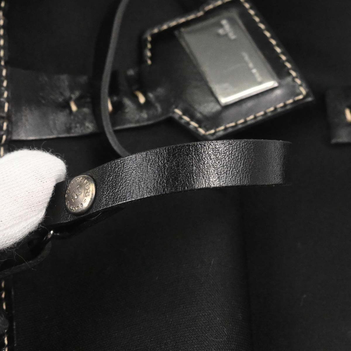 Fendi Black Canvas Zucchino Tote Bag