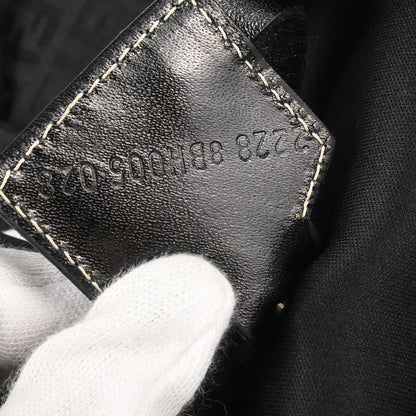 Fendi Black Canvas Zucchino Tote Bag