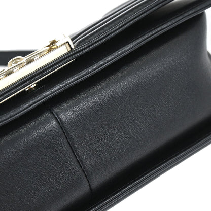 Boy Chanel 2016-2017 Black Lambskin Medium Shoulder Bag