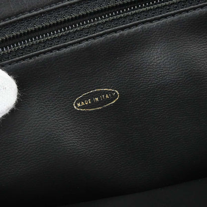 Chanel 1991-1994 Black Caviar Skin Triple CC Shoulder Tote Bag