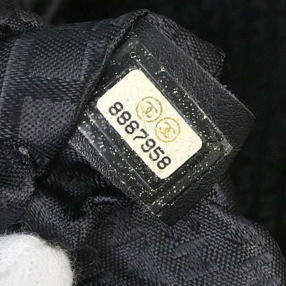 Chanel 2003-2004 Black Beige Canvas Coco Ball Camellia Tote Handbag