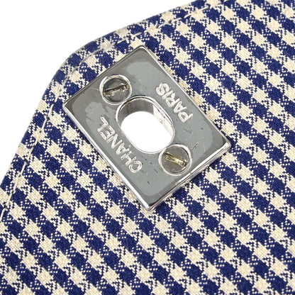 Chanel 1996-1997 Blue White Canvas Gingham Check Handbag