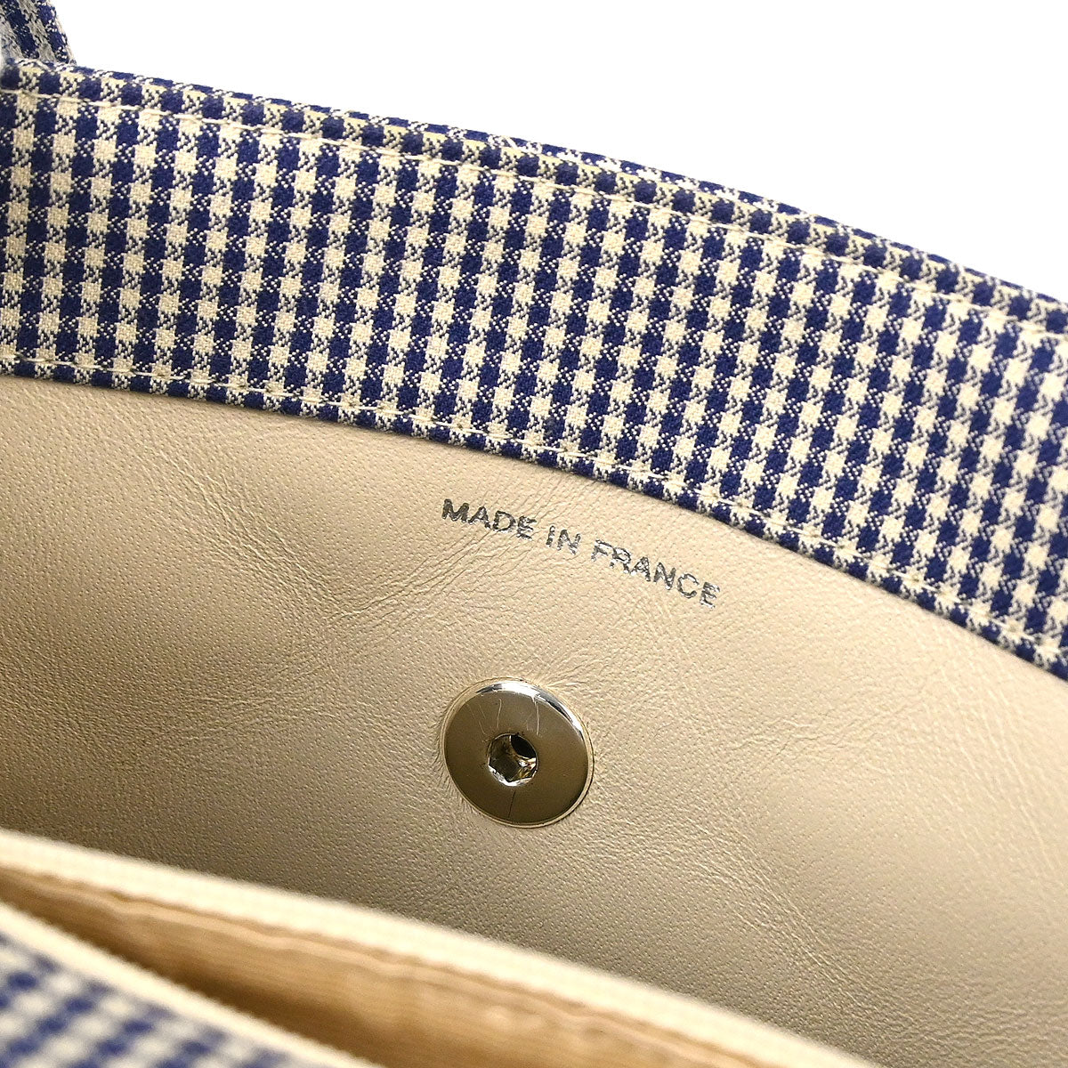 Chanel 1996-1997 Blue White Canvas Gingham Check Handbag