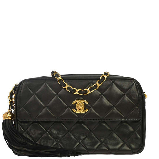 Chanel 1994-1996 Black Lambskin Camera Bag