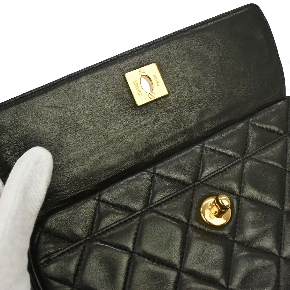 Chanel 1994-1996 Black Lambskin Camera Bag