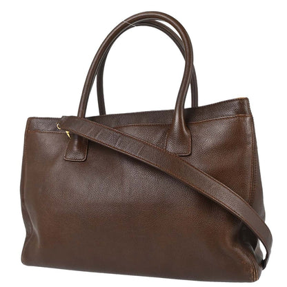 Chanel 2005-2006 Brown Calfskin Executive Cerf 2way Shoulder Tote Bag