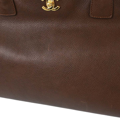 Chanel 2005-2006 Brown Calfskin Executive Cerf 2way Shoulder Tote Bag