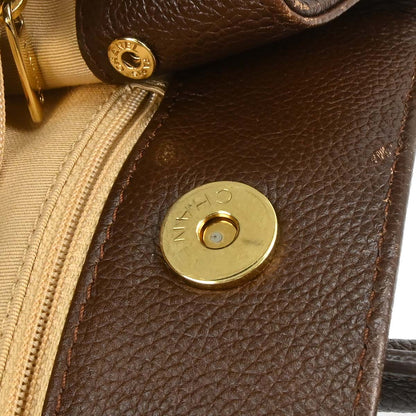 Chanel 2005-2006 Brown Calfskin Executive Cerf 2way Shoulder Tote Bag