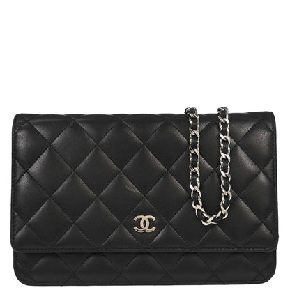 Chanel 2012-2013 Black Lambskin Classic WOC Wallet on Chain Bag