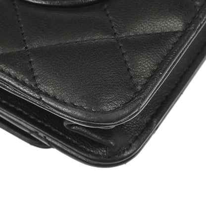Chanel 2012-2013 Black Lambskin Classic WOC Wallet on Chain Bag