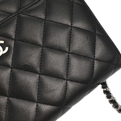 Chanel 2012-2013 Black Lambskin Classic WOC Wallet on Chain Bag