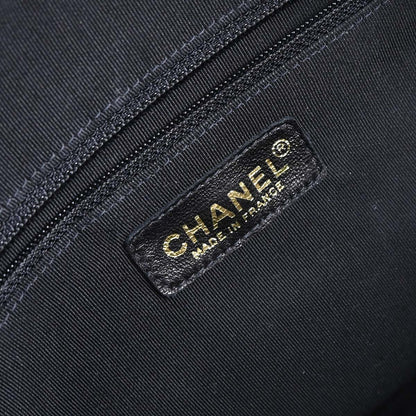 Chanel 2002-2003 Black Caviar Skin GST Tote Chain Handbag
