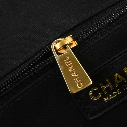 Chanel 2002-2003 Black Caviar Skin GST Tote Chain Handbag