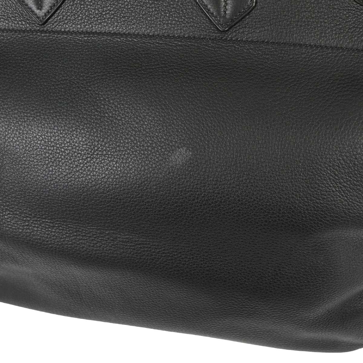 Hermes Black Togo Haut a Courroies 45 Handbag