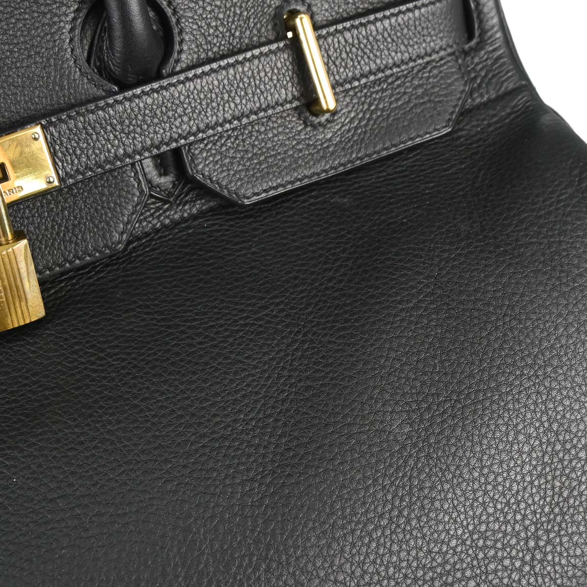 Hermes Black Togo Haut a Courroies 45 Handbag