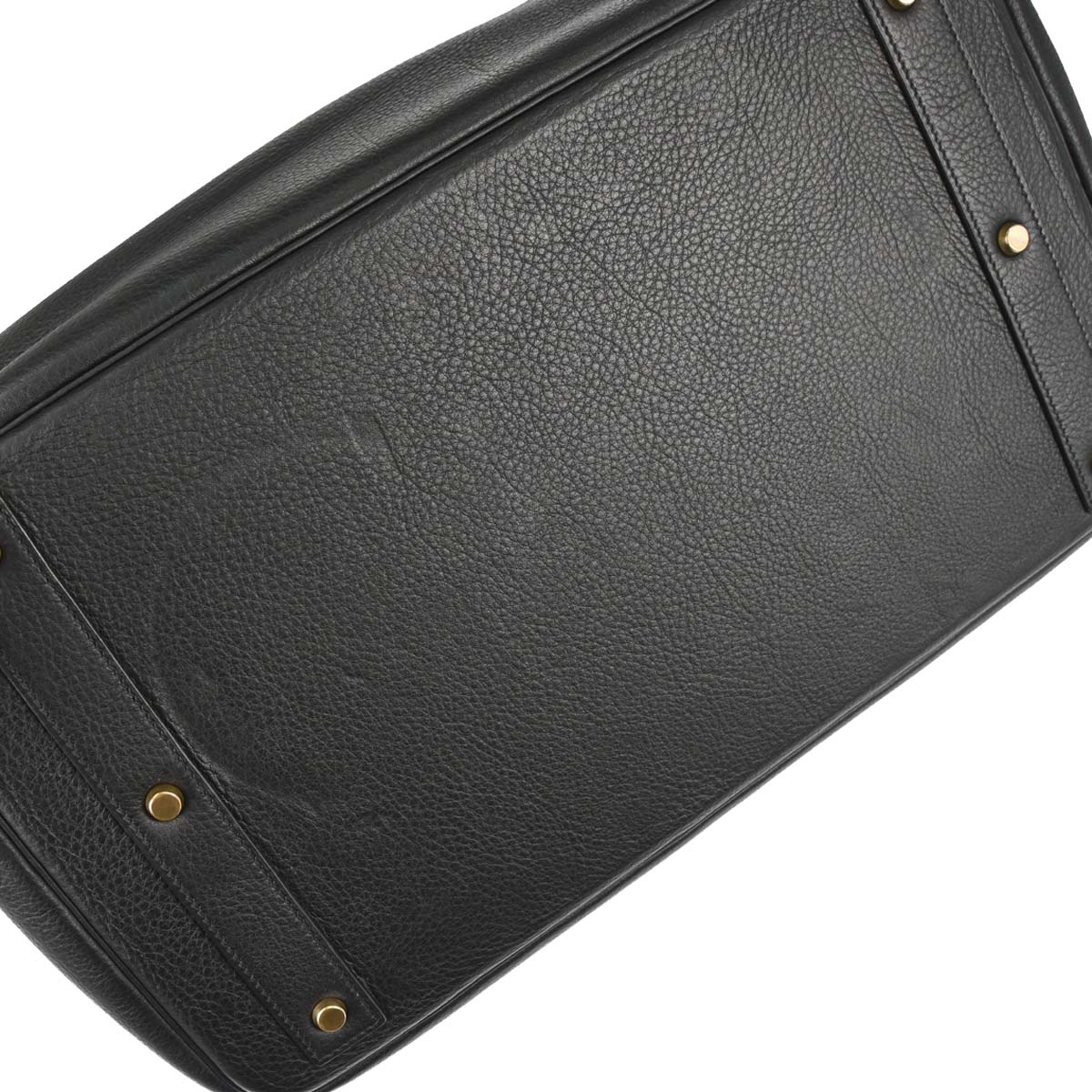 Hermes Black Togo Haut a Courroies 45 Handbag