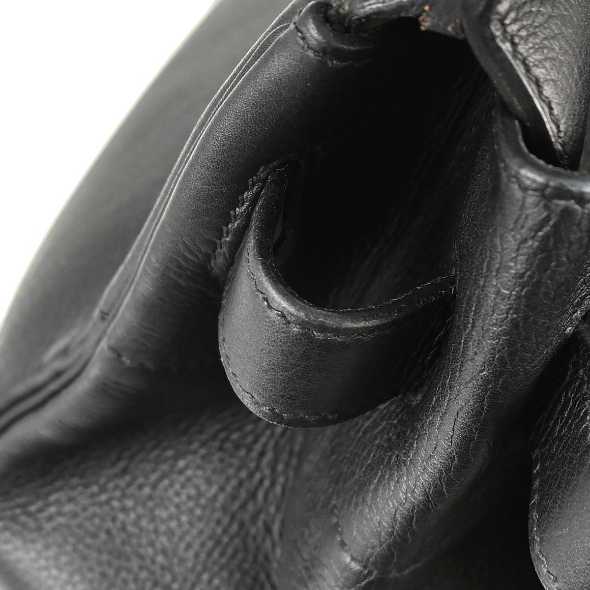 Hermes Black Togo Haut a Courroies 45 Handbag