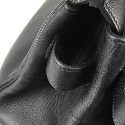 Hermes Black Togo Haut a Courroies 45 Handbag