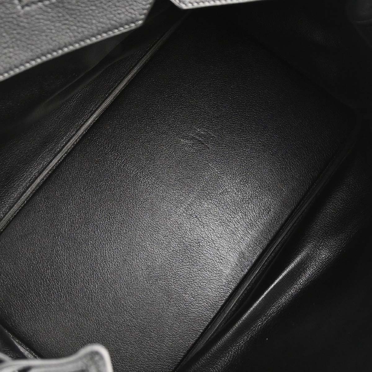 Hermes Black Togo Haut a Courroies 45 Handbag
