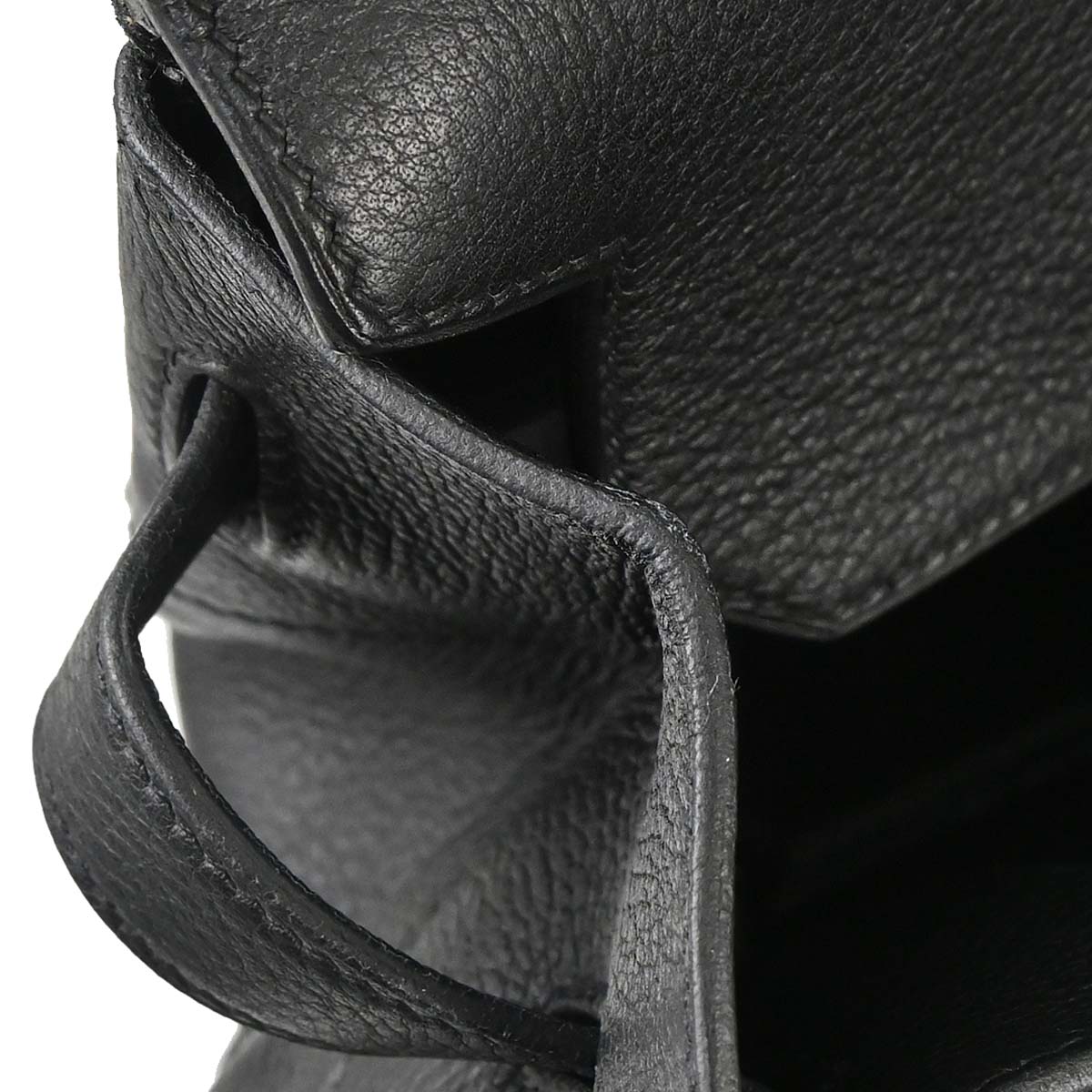 Hermes Black Togo Haut a Courroies 45 Handbag
