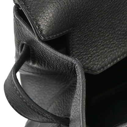 Hermes Black Togo Haut a Courroies 45 Handbag