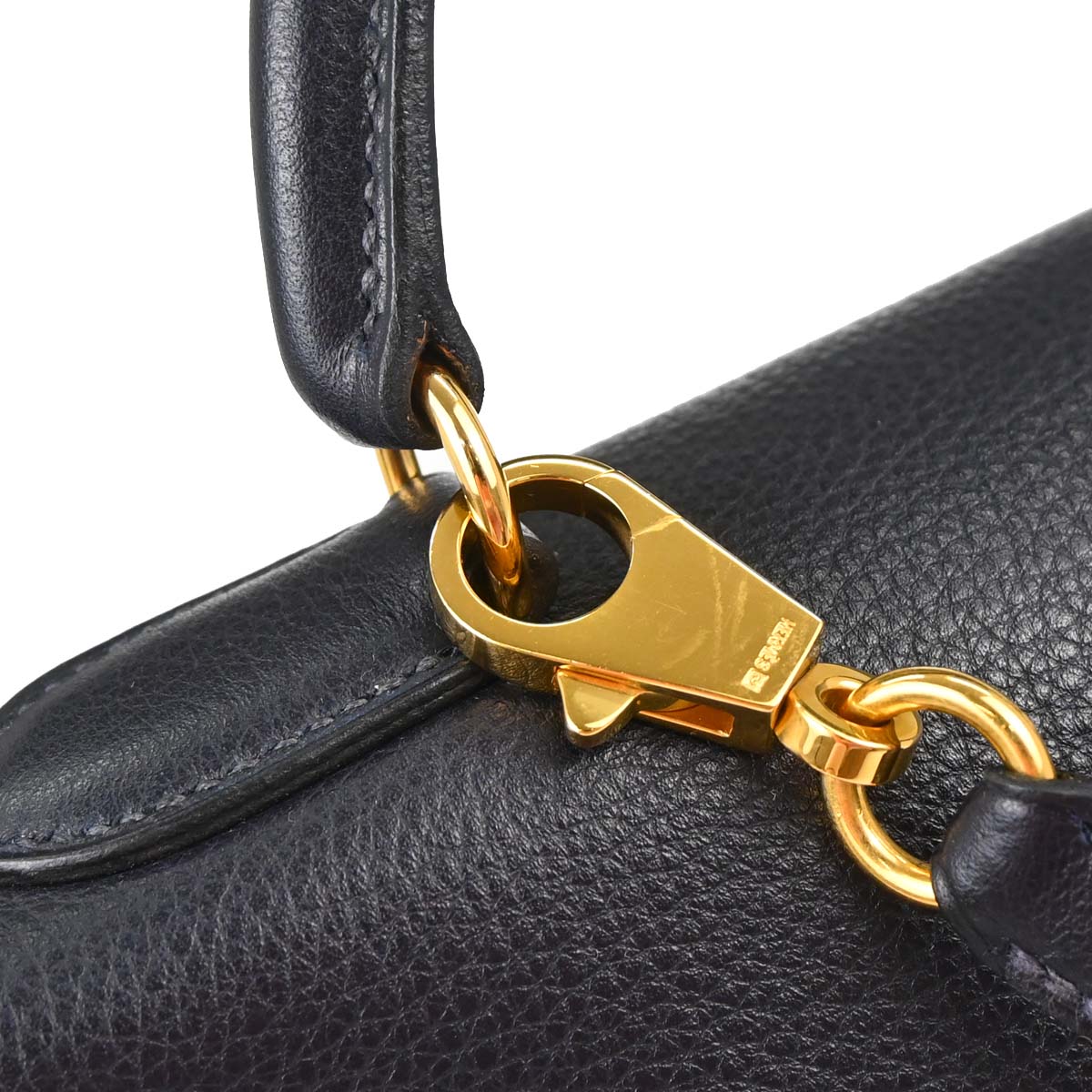 Hermes Blue Indigo Togo Kelly 32 Retourne 2way Shoulder Handbag