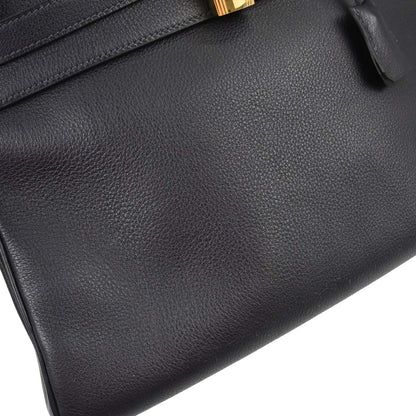 Hermes Blue Indigo Togo Kelly 32 Retourne 2way Shoulder Handbag