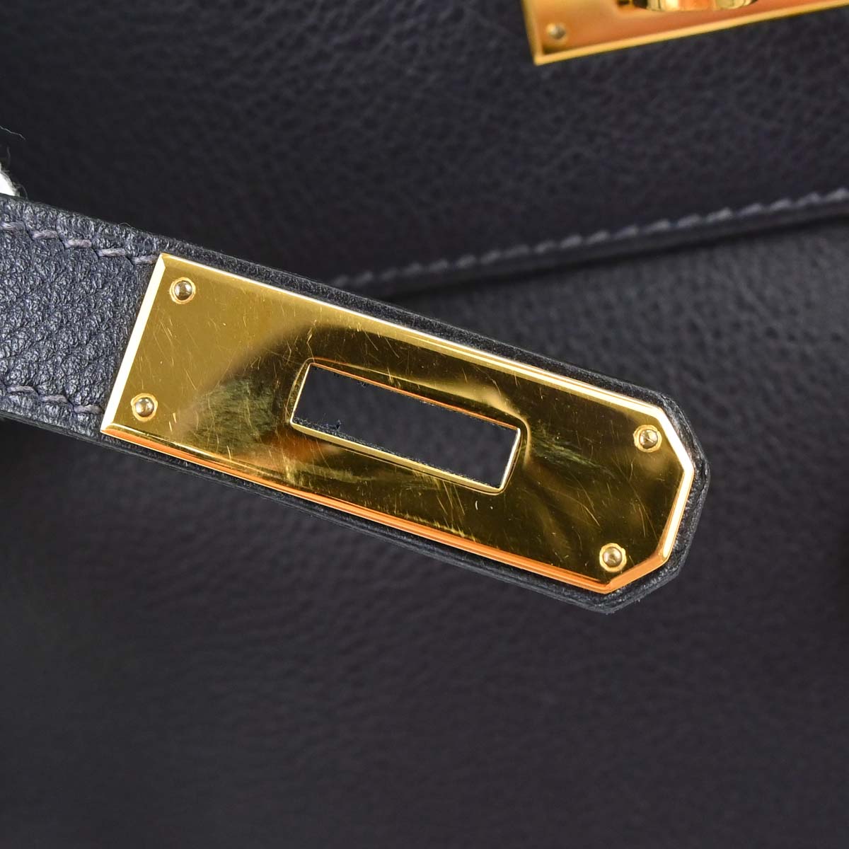 Hermes Blue Indigo Togo Kelly 32 Retourne 2way Shoulder Handbag