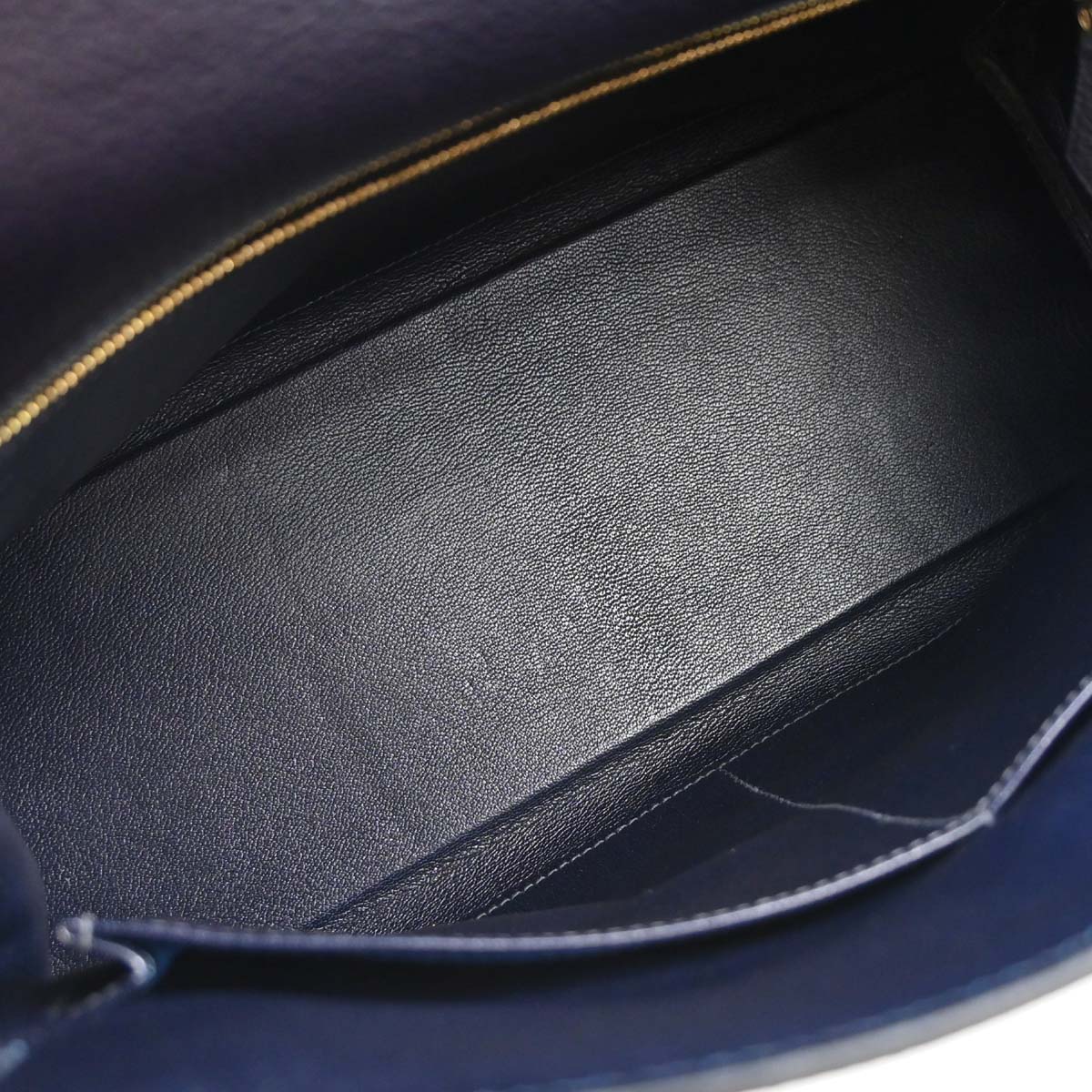 Hermes Blue Indigo Togo Kelly 32 Retourne 2way Shoulder Handbag