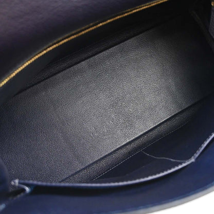 Hermes Blue Indigo Togo Kelly 32 Retourne 2way Shoulder Handbag