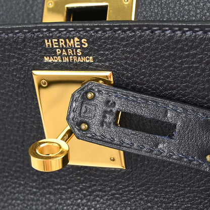 Hermes Blue Indigo Togo Kelly 32 Retourne 2way Shoulder Handbag