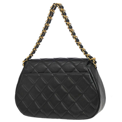 Chanel 1994-1996 Black Lambskin Turnlock Handbag