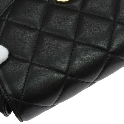Chanel 1994-1996 Black Lambskin Turnlock Handbag