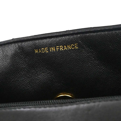 Chanel 1994-1996 Black Lambskin Turnlock Handbag