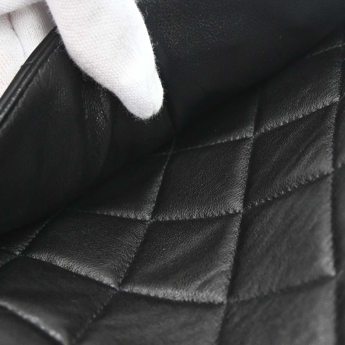 Chanel 1994-1996 Black Lambskin Turnlock Handbag