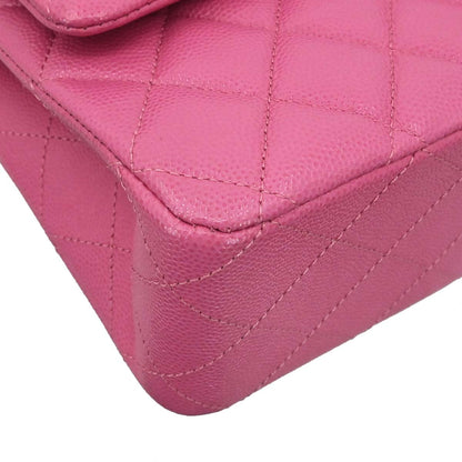 Chanel 2019 Pink Caviar Skin Medium Classic Double Flap Shoulder Bag