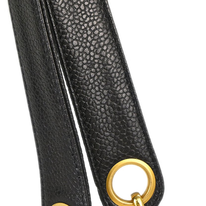Chanel 1994-1996 Black Caviar Skin CC Shoulder Tote Bag