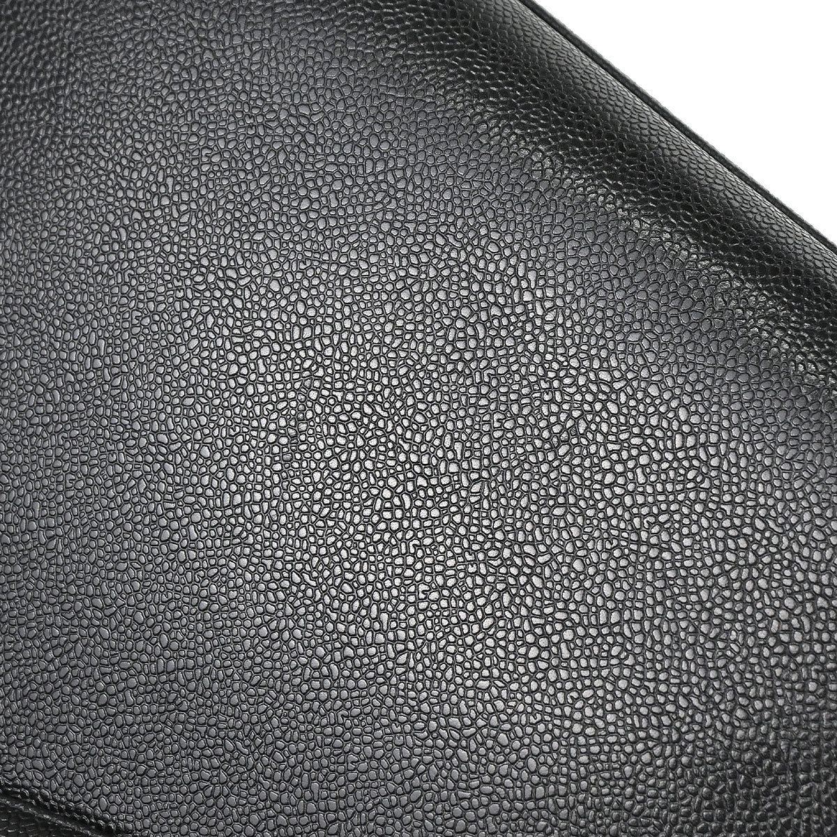 Chanel 1994-1996 Black Caviar Skin CC Shoulder Tote Bag