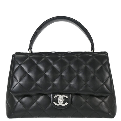 Chanel 2006-2008 Black Lambskin Top Handle Handbag