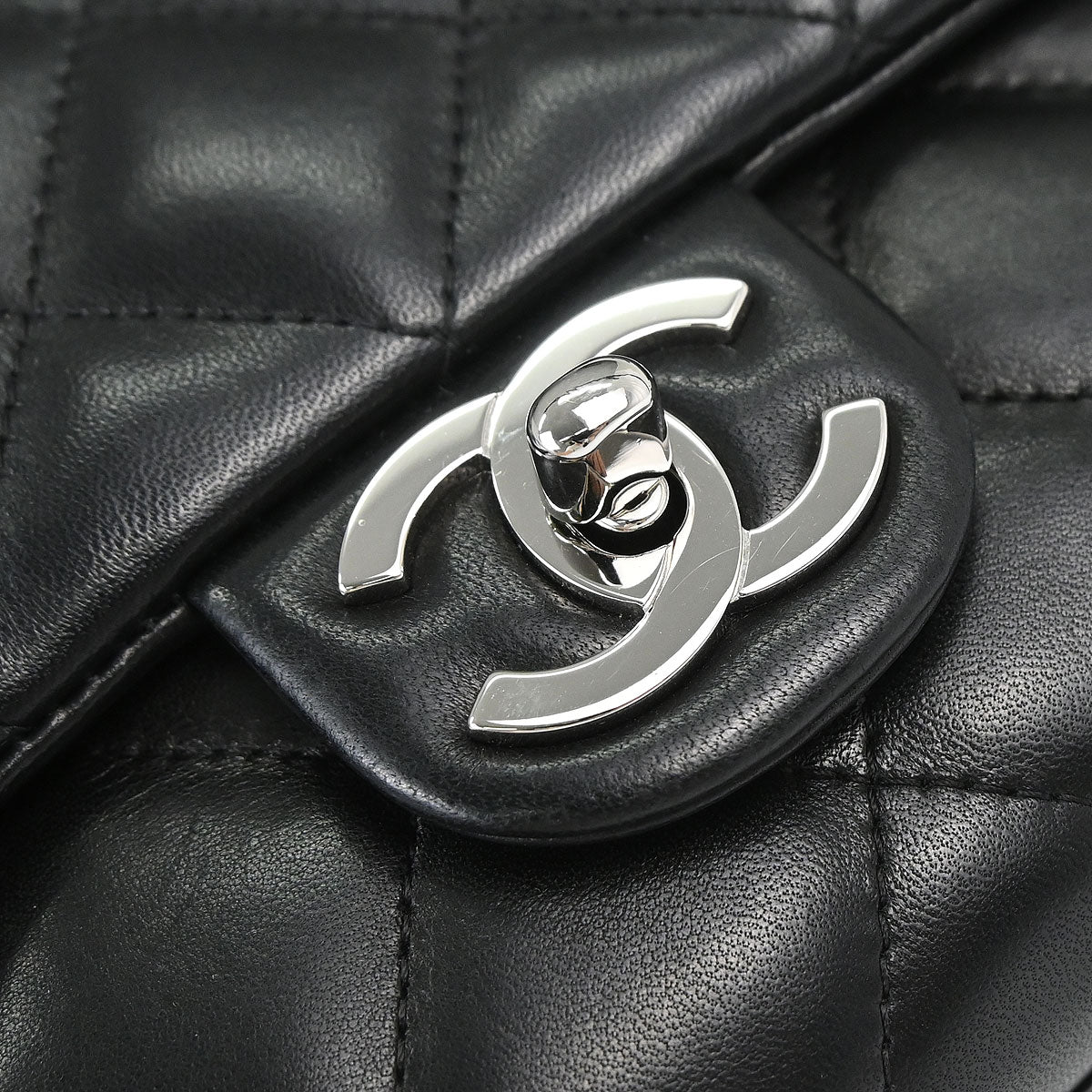 Chanel 2006-2008 Black Lambskin Top Handle Handbag
