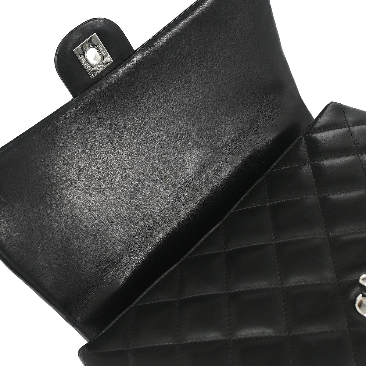 Chanel 2006-2008 Black Lambskin Top Handle Handbag