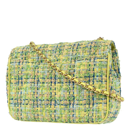 Chanel 2019 Green Tweed CC Mania Camera Bag Shoulder Bag