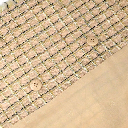 Chanel 1998 Double Breasted Tweed Jacket Beige #40