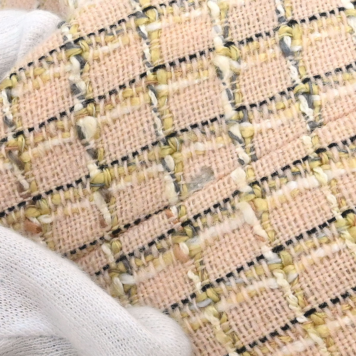 Chanel 1998 Double Breasted Tweed Jacket Beige #40
