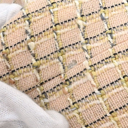 Chanel 1998 Double Breasted Tweed Jacket Beige #40